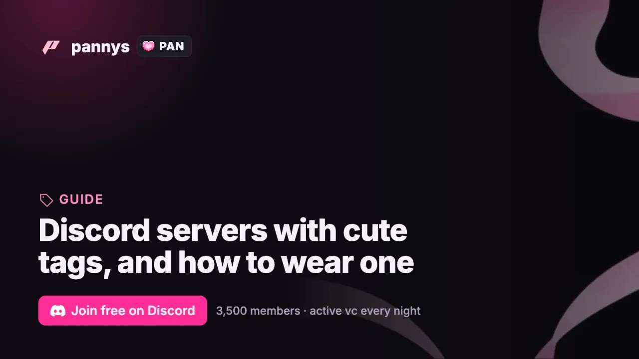 Discord servers with cute tags, and how to wear one